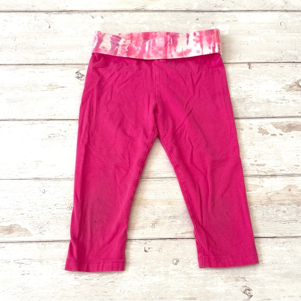 Girls Size 6 Pink Capri Yoga Leggings Pants Jumping Beans Kids Athleisure